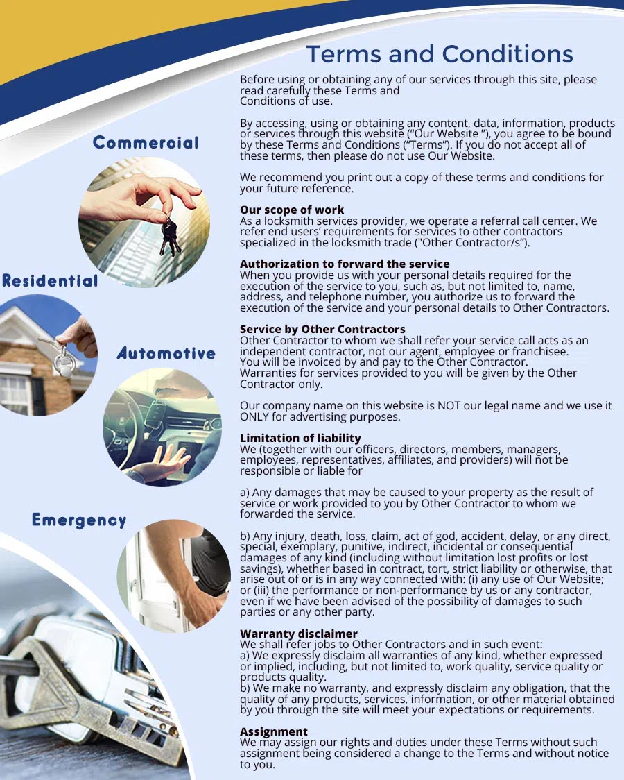 City Locksmith Store Brockton, MA 508-657-3113 - terms-ls